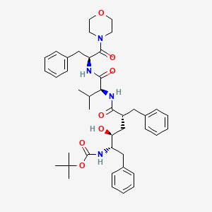 molecular formula C42H56N4O7 B3366896 Boc-phe-psi(CH(OH)CH2)-phe-val-phe-morpholine CAS No. 150736-68-8