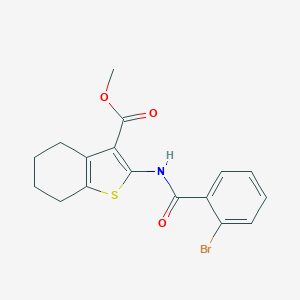 molecular formula C17H16BrNO3S B336692 Methyl 2-{[(2-bromophenyl)carbonyl]amino}-4,5,6,7-tetrahydro-1-benzothiophene-3-carboxylate 