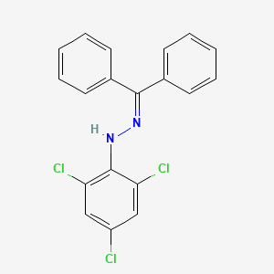 molecular formula C19H13Cl3N2 B3366928 Diphenylmethanone (2,4,6-trichlorophenyl)hydrazone CAS No. 15298-11-0