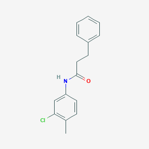 molecular formula C16H16ClNO B336694 N-(3-chloro-4-methylphenyl)-3-phenylpropanamide 