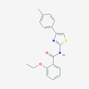 molecular formula C19H18N2O2S B336695 2-ethoxy-N-[4-(4-methylphenyl)-1,3-thiazol-2-yl]benzamide 