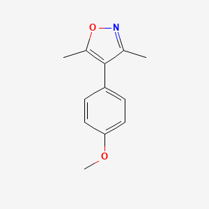 molecular formula C12H13NO2 B3366951 4-(4-Methoxyphenyl)-3,5-dimethyl-1,2-oxazole CAS No. 154822-66-9