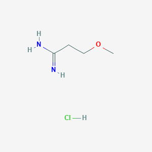 molecular formula C4H11ClN2O B3366986 3-Methoxypropanimidamide hydrochloride CAS No. 157360-93-5