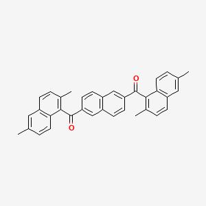 molecular formula C36H28O2 B3366989 2,6-Bis(2,6-dimethyl-1-naphthoyl)naphthalene CAS No. 157585-49-4