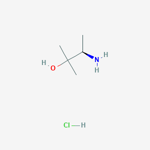 molecular formula C5H14ClNO B3366997 (R)-3-amino-2-methyl-butan-2-ol hydrochloride CAS No. 157769-82-9