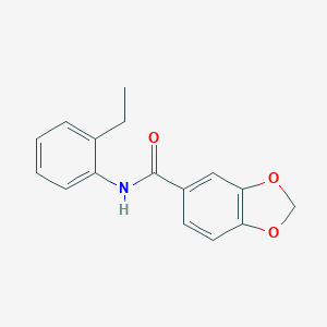 molecular formula C16H15NO3 B336701 N-(2-ethylphenyl)-1,3-benzodioxole-5-carboxamide 
