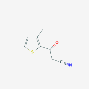 molecular formula C8H7NOS B3367019 3-(3-Methylthiophen-2-yl)-3-oxopropanenitrile CAS No. 158387-04-3