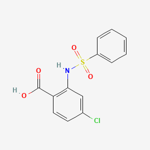 molecular formula C13H10ClNO4S B3367024 2-Benzenesulfonamido-4-chlorobenzoic acid CAS No. 158580-85-9