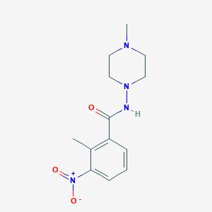 2-methyl-N-(4-methylpiperazin-1-yl)-3-nitrobenzamide