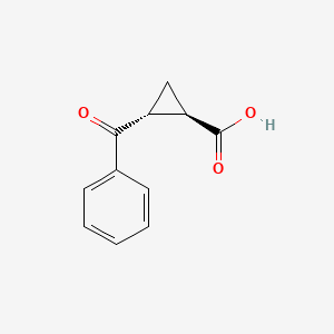 molecular formula C11H10O3 B3367049 Trans-2-benzoyl-cyclopropanecarboxylic acid CAS No. 1601-82-7