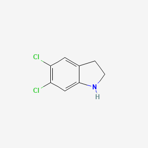 molecular formula C8H7Cl2N B3367090 5,6-Dichloroindoline CAS No. 162100-53-0
