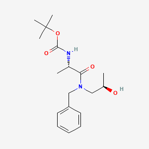 molecular formula C18H28N2O4 B3367098 N-Benzyl-N-[(R)-2-hydroxypropyl][(S)-2-(Boc-amino)propanamide] CAS No. 162150-53-0
