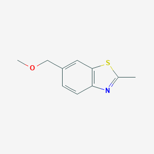 molecular formula C10H11NOS B033671 6-(Methoxymethyl)-2-methyl-1,3-benzothiazole CAS No. 103204-21-3