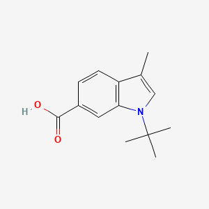molecular formula C14H17NO2 B3367106 1-(tert-Butyl)-3-methyl-1H-indole-6-carboxylic acid CAS No. 1624260-57-6