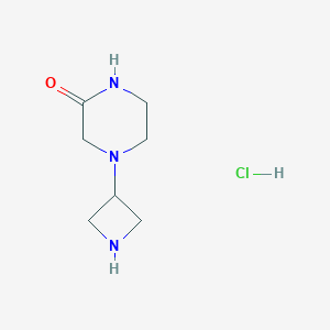 molecular formula C7H14ClN3O B3367107 4-(Azetidin-3-yl)piperazin-2-one hydrochloride CAS No. 1624260-62-3