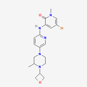 molecular formula C19H24BrN5O2 B3367117 5-Bromo-1-methyl-3-((5-(3-methyl-4-(oxetan-3-yl)piperazin-1-yl)pyridin-2-yl)amino)pyridin-2(1H)-one CAS No. 1624262-37-8