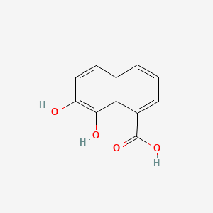 molecular formula C11H8O4 B3367124 1,2-Dihydroxy-8-carboxynaphthalene CAS No. 162794-82-3