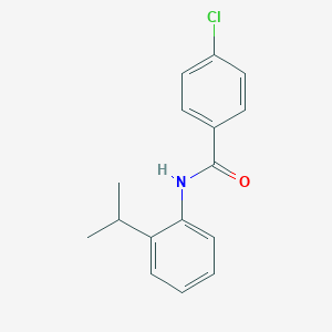 molecular formula C16H16ClNO B336721 4-chloro-N-(2-isopropylphenyl)benzamide 