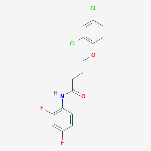 molecular formula C16H13Cl2F2NO2 B336726 4-(2,4-dichlorophenoxy)-N-(2,4-difluorophenyl)butanamide 