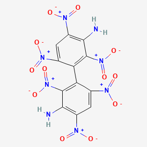 molecular formula C12H6N8O12 B3367292 [1,1'-Biphenyl]-3,3'-diamine, 2,2',4,4',6,6'-hexanitro- CAS No. 17215-44-0