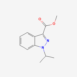 molecular formula C12H14N2O2 B3367315 Methyl 1-isopropyl-1H-indazole-3-carboxylate CAS No. 173600-05-0