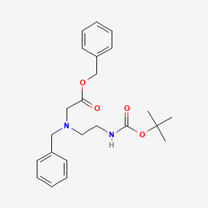 molecular formula C23H30N2O4 B3367368 Benzyl 2-[Benzyl[2-(Boc-amino)ethyl]amino]acetate CAS No. 174799-94-1