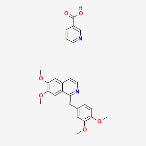 molecular formula C26H26N2O6 B3367369 Papaverine nicotinate CAS No. 1748-09-0