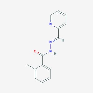 molecular formula C14H13N3O B336738 2-methyl-N'-(2-pyridinylmethylene)benzohydrazide 