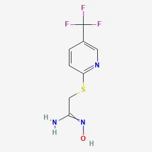 molecular formula C8H8F3N3OS B3367384 N'-hydroxy-2-[5-(trifluoromethyl)pyridin-2-yl]sulfanylethanimidamide CAS No. 175277-05-1