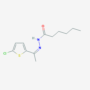 molecular formula C12H17ClN2OS B336740 N'-[1-(5-chlorothien-2-yl)ethylidene]hexanohydrazide 