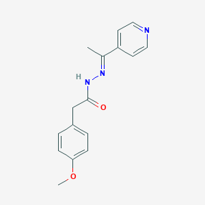 molecular formula C16H17N3O2 B336741 2-(4-methoxyphenyl)-N'-[1-(4-pyridinyl)ethylidene]acetohydrazide 