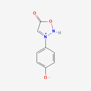 molecular formula C8H6N2O3 B3367426 3-(4-Hydroxy-phenyl)-sydnone CAS No. 17710-78-0