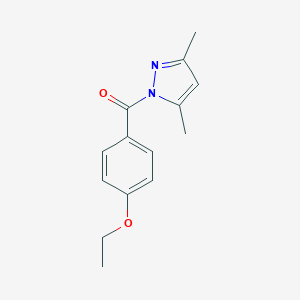 molecular formula C14H16N2O2 B336743 1-(4-ethoxybenzoyl)-3,5-dimethyl-1H-pyrazole 