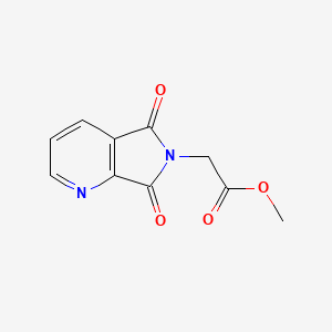 molecular formula C10H8N2O4 B3367460 methyl 2-{5,7-dioxo-5H,6H,7H-pyrrolo[3,4-b]pyridin-6-yl}acetate CAS No. 178617-43-1