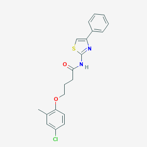 molecular formula C20H19ClN2O2S B336749 4-(4-chloro-2-methylphenoxy)-N-(4-phenyl-1,3-thiazol-2-yl)butanamide 