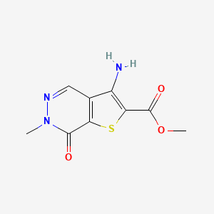 molecular formula C9H9N3O3S B3367506 Methyl 3-amino-6-methyl-7-oxo-6,7-dihydrothieno[2,3-D]pyridazine-2-carboxylate CAS No. 1799412-46-6