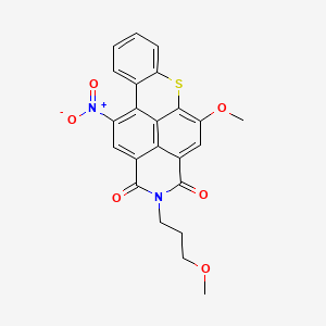 molecular formula C23H18N2O6S B3367519 1H-Thioxantheno[2,1,9-def]isoquinoline-1,3(2H)-dione, 5-methoxy-2-(3-methoxypropyl)-11-nitro- CAS No. 18014-08-9