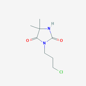 molecular formula C8H13ClN2O2 B3367531 3-(3-Chloropropyl)-5,5-dimethylimidazolidine-2,4-dione CAS No. 180793-18-4