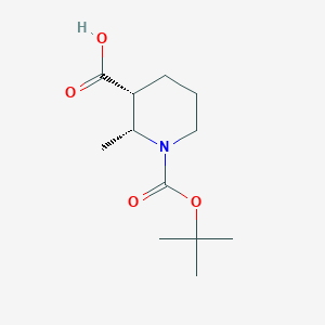 molecular formula C12H21NO4 B3367537 (2R,3R)-1-[(tert-butoxy)carbonyl]-2-methylpiperidine-3-carboxylic acid CAS No. 1808650-03-4