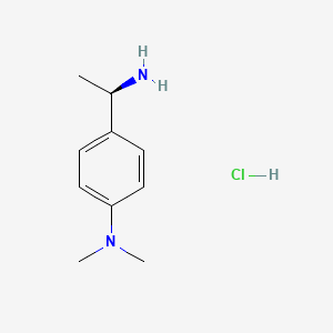 molecular formula C10H17ClN2 B3367548 (R)-4-(1-Aminoethyl)-N,N-dimethylaniline hydrochloride CAS No. 1810074-57-7