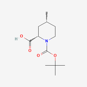 molecular formula C12H21NO4 B3367584 cis-1-(tert-Butoxycarbonyl)-4-methylpiperidine-2-carboxylic acid CAS No. 1821781-02-5