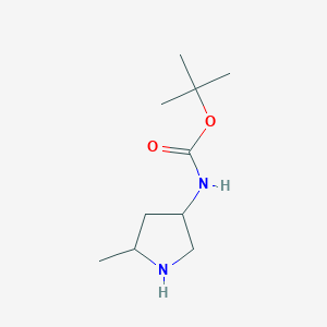 molecular formula C10H20N2O2 B3367595 tert-butyl N-(5-methylpyrrolidin-3-yl)carbamate CAS No. 1824321-49-4