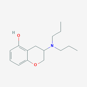 molecular formula C12H17NO2 B033676 3-(dipropylamino)-3,4-dihydro-2H-chromen-5-ol CAS No. 109140-25-2