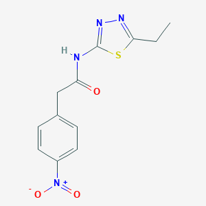 molecular formula C12H12N4O3S B336760 N-(5-ethyl-1,3,4-thiadiazol-2-yl)-2-(4-nitrophenyl)acetamide 