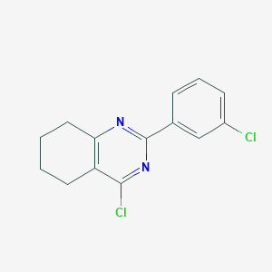 molecular formula C14H12Cl2N2 B3367614 4-Chloro-2-(3-chlorophenyl)-5,6,7,8-tetrahydroquinazoline CAS No. 184109-90-8