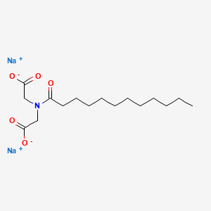 molecular formula C16H27NNa2O5 B3367622 Disodium acetyl carboxymethyl lauroyl glycine CAS No. 18426-54-5