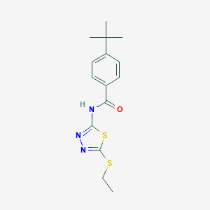 molecular formula C15H19N3OS2 B336763 4-tert-butyl-N-[5-(ethylsulfanyl)-1,3,4-thiadiazol-2-yl]benzamide 