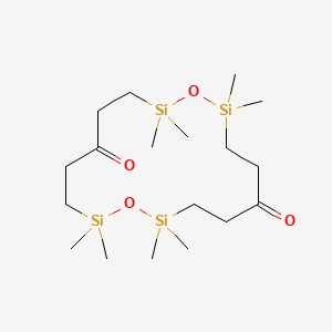 molecular formula C18H40O4Si4 B3367635 2,2,8,8,10,10,16,16-Octamethyl-1,9-dioxa-2,8,10,16-tetrasilacyclohexadecane-5,13-dione CAS No. 18623-13-7