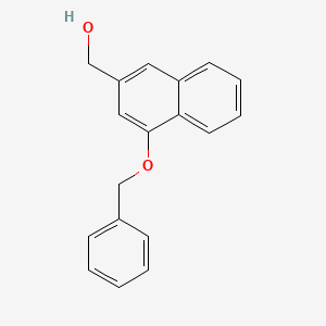 molecular formula C18H16O2 B3367688 (4-Benzyloxy-naphthalen-2-yl)-methanol CAS No. 188863-65-2