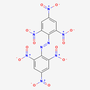 molecular formula C12H4N8O12 B3367715 Diazene, bis(2,4,6-trinitrophenyl)- CAS No. 19159-68-3